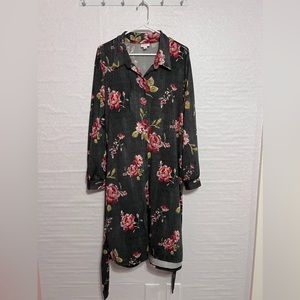 Lularoe Ellie Floral Button Down Dress